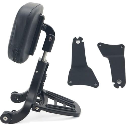 Multi-Purpose Driver Passenger Backrest Black Chrome For Harley Touring 2009-2013