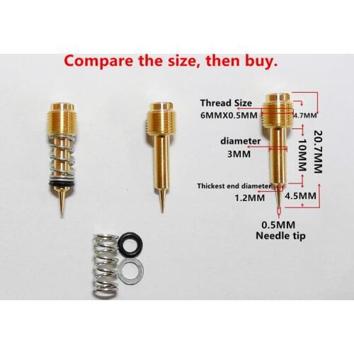 2PCS fuel ratio adjusting screw)Motorcycle carburetor Mikuni the carb air screw For VM22 Bandit250 GSF250 GJ74A