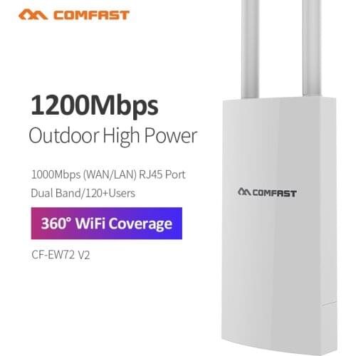 Comfast 300M-1200Mbps 2.4G/5GHz High Power Outdoor Router Omnidirectional Coverage Access Point Wifi Base Station Antenna AP