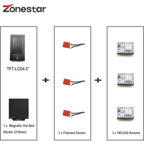 Z9M3 Upgrade Parts TFT-LCD With WIFI 3xTMC2208 3x Filament Sensor 1x Magnetic hot Bed Stickers