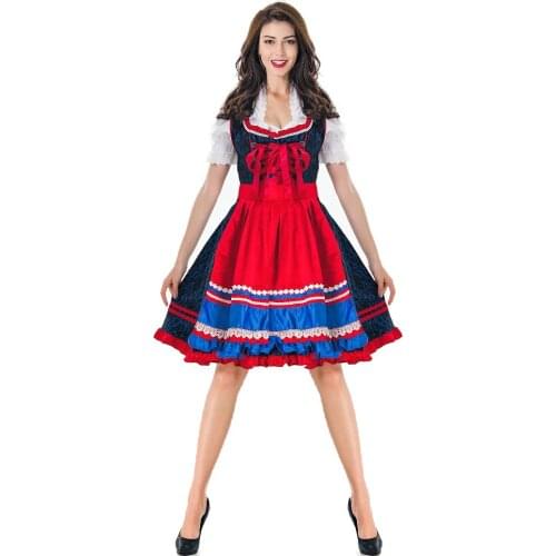 M-XL Costumes Maid Ware Maid Dress German Munich Beer Festival Waiter Dress halloween costumes for women