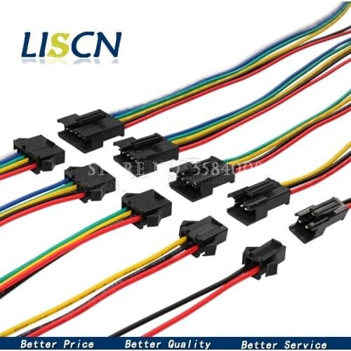 5pairs 2pin 3pin 4pin 5pin 6pin JST LED Connectors Male And Female Connector for 3528 5050 WS2811 WS2812 LED Strip Tape light