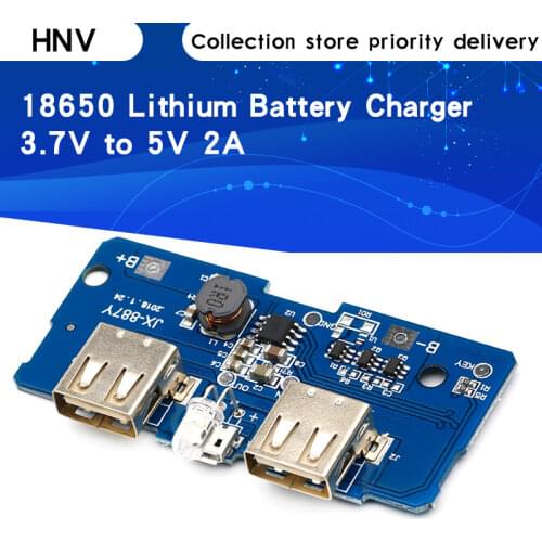 5V 2A Power Bank Charger Module Charging Circuit Board Step Up Boost Power Supply Module 2A Dual USB Output 1A Input