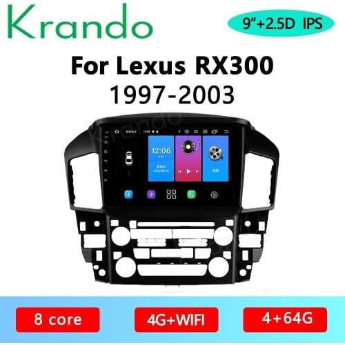 Krando Android 10.0 9" for Lexus RX300 XU10 1997-2003 car multimedia radio player navigation BT Car radio android