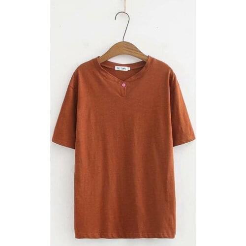 Plus Size Women Loose Tshirt Round Neck White T shirt Short Sleeve Summer Shirt Basic Tops