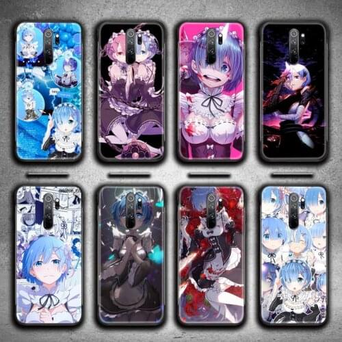 Anime Re Zero Rem Phone Case for Redmi 9A 8A 7 6 6A Note 9 8 8T Pro Max Redmi 9 K20 K30 Pro