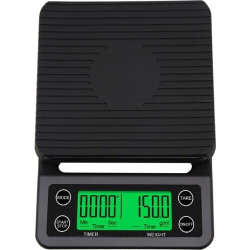 Electric Kitchen Scale Weighing Accuracy to 0.1g Coffee Scale with Timer High-precision Electronic Platform Scale Food Scale