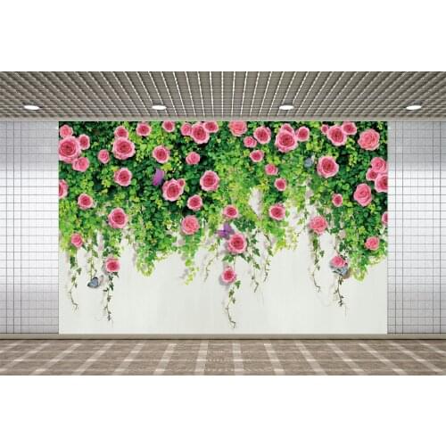 Lyavshi Natural Plant Rose Red Flowers Baby Shower Room Decor Backgrounds Photography Backgrounds Customized Photo Studio Props