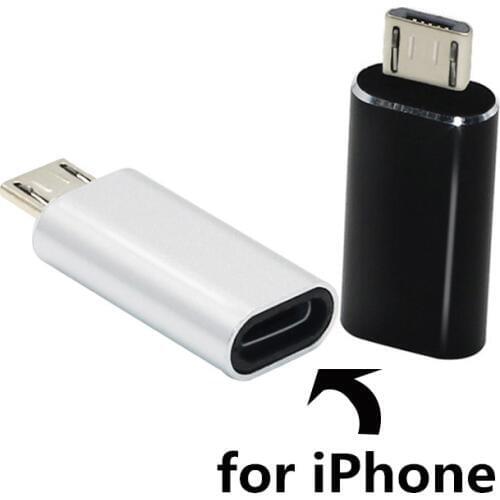 CatXaa Alloy Useful Micro USB Male to 8 Pin USB Cable Converter Charger Data Transmission Adapter for Apple Iphone 5 6 7 8 X