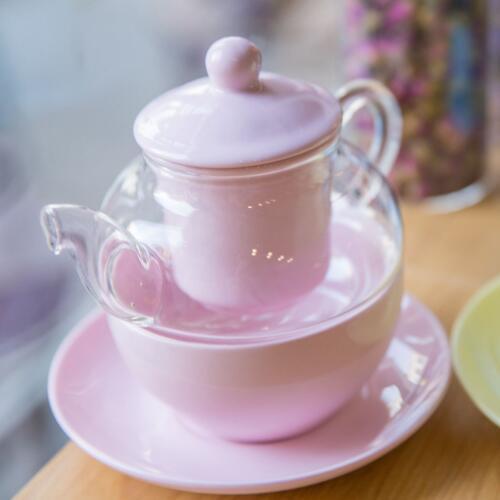 Natural color Ceramic British Tea set Office Coffee Cup for Black Tea Afternoon Glass Teapot