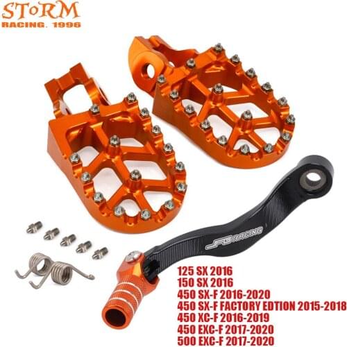 Foot Pegs FootRest Rests Pedals Shifter Lever For KTM Husqvarna SX125 SX150 SXF450 FACTORY EDTION XCF450 EXCF450 500 EXC XCF