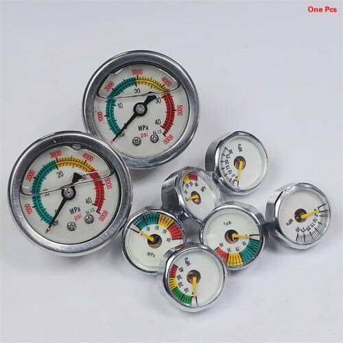 One Pcs High Pressure Air Gauge Air Pressure Gauge Luminous Airfore Manometre 30/40MPa M8x1/M10 x1 Thread Paintball Gauge