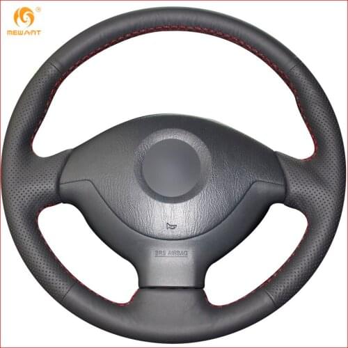MEWANT for 2007 2008 2009 2010 2011 2012 Suzuki Jimny Black Micro Fiber Artificial Leather Car Steering Wheel Cover Accessories