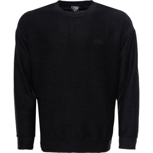 Horizontal Striped Black Mens Sweatshirt