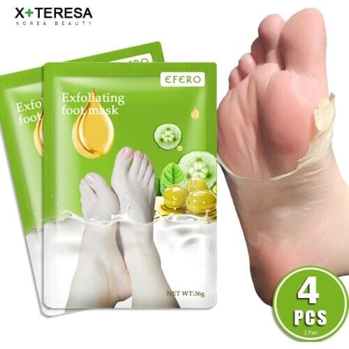 Foot Peeling Mask Socks Exfoliating Scrub Pedicure Spa Masks Feet Peel Whitening Care For Heels Remove Dead Skin Moisture 2pair