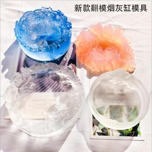 Transparent Silicone Mould Dried Flower Resin Decorative Craft DIY Mountain ashtray Mold epoxy resin molds for jewelry