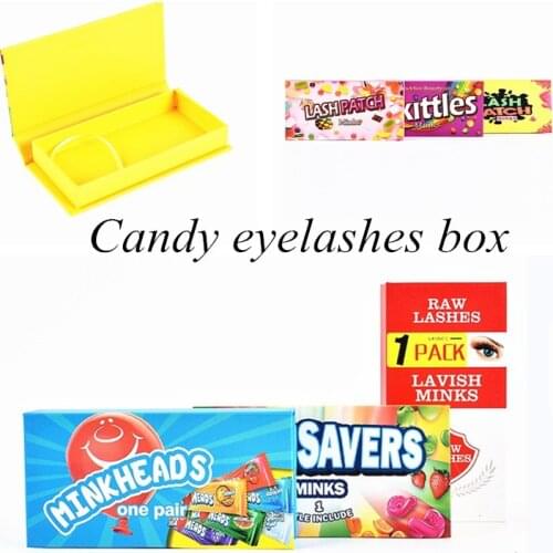Print Rectangle Box Storage Holder Case Pattern Design Square Packaging Box False Eyelashes candy Lash With Transparent Tray