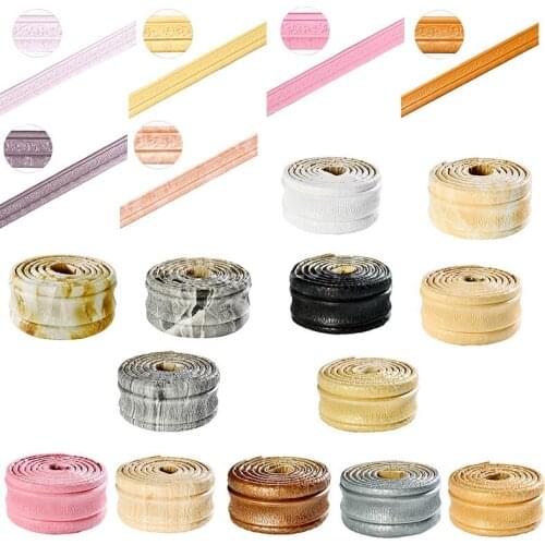 PVC Baseboard 3D Stereo Foam Wall Edge Strip Stickers Self Adhesive Waterproof Corner Waist Sticker Trim Line Skirting Border