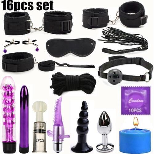 Sex Toys For Couples Bondage Vibrators Set Nylon Restraint BDSM Slave Vibrator Plug Flirt Games Erotic Toys for Women Men