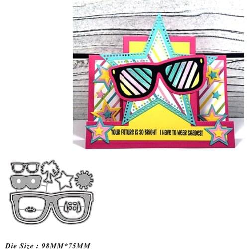 Sunglasses Metal Cutting Die Mould Scrapbook Die Embossing DIY Handicraft Paper Card Photo Album 2021 New