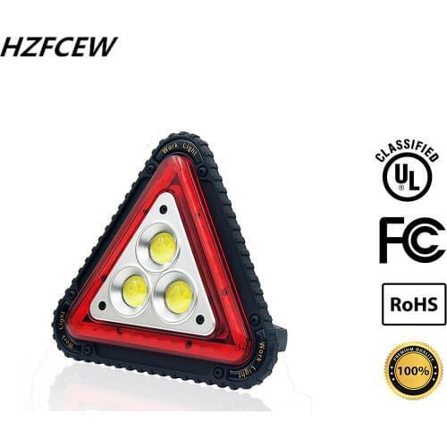 3 COB 30W 1500LM LED Work Light Portable Waterproof LED Flood Lights Triangle Warning Light for Outdoor Camping Hiking Emergency