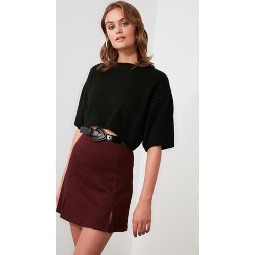 Trendyol Herringbone Pattern Knitted Skirt TWOAW20ET0565