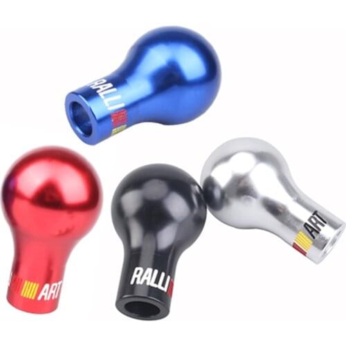 BHKEY RALLIART Universal 5/6 Speed Auto Gear Shift Knob Black/White Car Manual Transmission (MT) for Mitsubishi