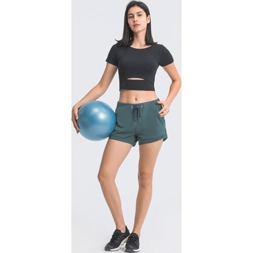 Spring Sport Color Yoga Shorts Gym Training Workout Running Solid Color Toe Fitness Leggings training fitness quick-drying