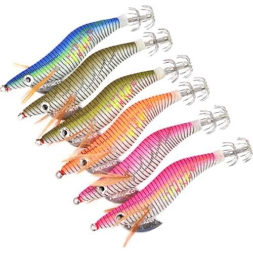 Weimostar 6pcs/lot Shrimp Squid Jig Soft Lure 10cm/11g Fishing Artificial Bait Wobblers Prawn Tackle Hooks Bait Tackle Accessory
