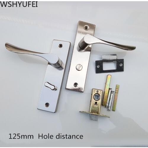 WSHYUFEI Durable Aluminum alloy House Interior Door Lock Bathroom door lock Home Security Door Lock Kitchen Hardware