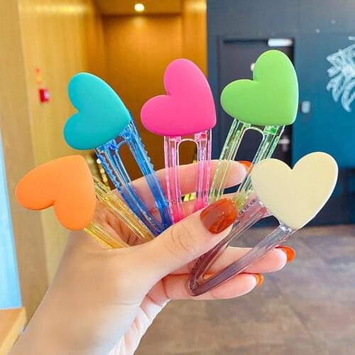 Cartoon Hair Accessories Oversized Hair Clips Transparent Resin Hairpins Girls Cute Decoration Korean Style 8.5cm Barrettes