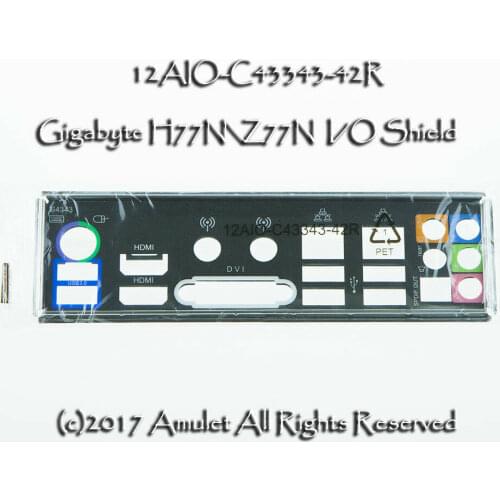 I/O IO Shield Backplate Gigabyte GA-H77N-Wifi Z77N-Wifi MOTHERBOARD
