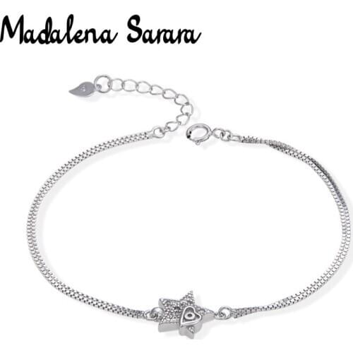 MADALENA SARARA S925 Women Bracelet S Type Simple Style Chain Bracelet
