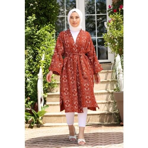 Womens Print Kimono 2021 new season turkey dubai muslim clothing şıklığın address hijab