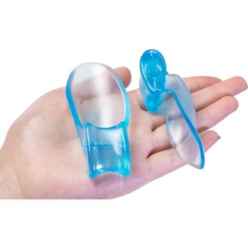 1 Pair Toe Separator Not Easy to Deform Comfortable Straighten Bent Toes Silicone Relieve Pain Foot Fingers Protector for Adult