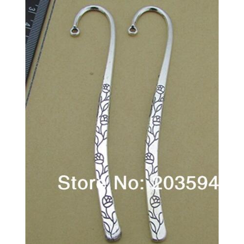 10Pcs Antique Silver flower Bookmark Metal Bookmark