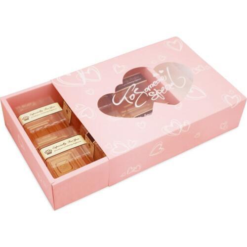 10pcs/lot-22*17*5.5cm Pink drawer paper box Candy Pushcake DIY Baking Packaging boxes Wedding Party Favor