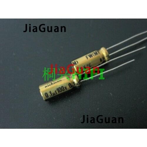 20pcs NEW NICHICON FW 0.1UF 100V 5X11MM audio Electrolytic Capacitor 100V0.1uF filter amplifier 100v 0.1uf