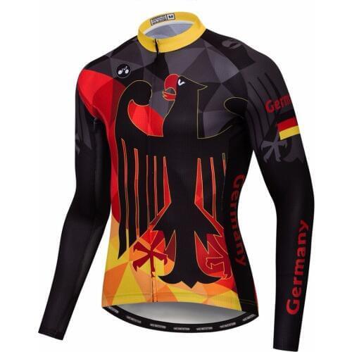 2019 Germany cycling long jersey Men Mountain Bike jersey fall Pro MTB Bicycle Shirts long sleeve Team Road racing Top Black red