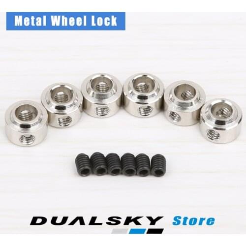 6pcs RC Modle Metal Wheel Lock Collar 2.1/3.1/4.1/5.1mm Plate Landing Gear Stopper Set Wheel Collar Shaft Clamping Bushing