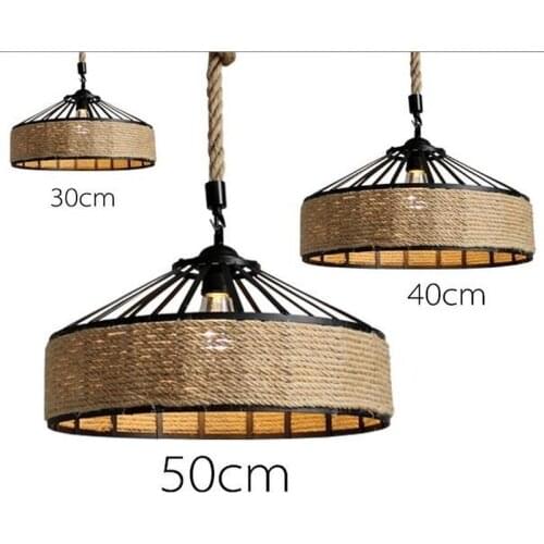 American country personality creative restaurant cafe bar rope Chandelier