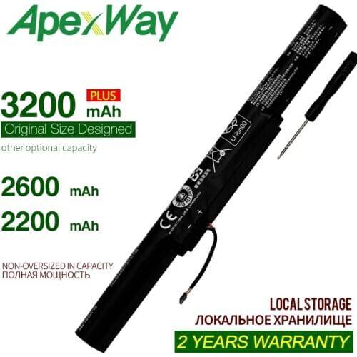 ApexWay 14.4V/14.8V 3200mAh L14M4A01 L14M4E01 L14S4E01 Laptop Battery for Lenovo IdeaPad 500-15isk Y50C V4000-ISE Z41-70 Z51-70