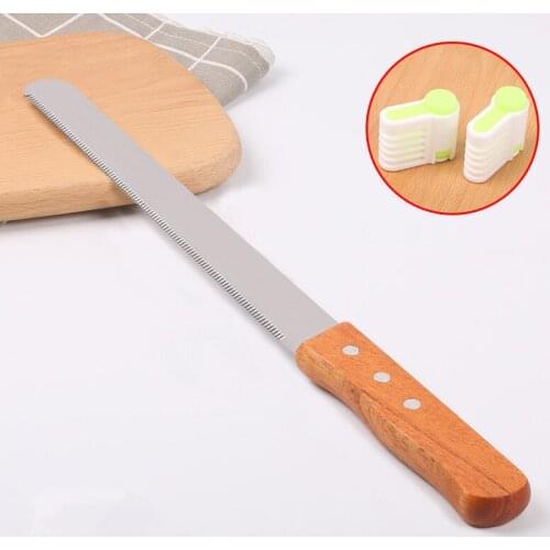 Baking toast knife coarse tooth fine tooth cake saw knife Snack Dessert Slicer Stainless steel bread knife Saw cake slicing tool