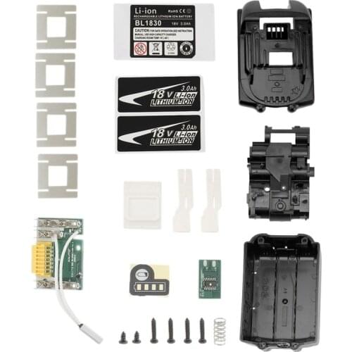 Li-Ion Battery Case Box Charging Protection Circuit Board for MAKITA 18V BL1830 LED Battery Indicator