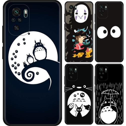 Studio Ghibli Totoro Black Mobile Phones Cover for Xiaomi Redmi Note 9S 9 4G 8 10 7 8T 9C 9A 7A 8A K40 K30 Pro Phone Case Coque