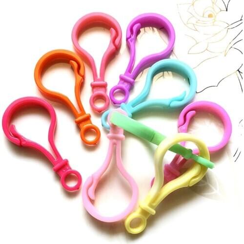 100Pcs 25x50mm Color Plastic Lamp Shape Buckle Trigger Hook Lobster Clasp DIY Needlework Luggage Sewing Handmade Wholesale