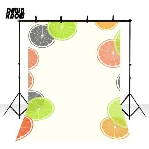 DAWNKNOW Cartoon Orange Vinyl Photography Background Kids Party Photocall Newborn Backdrops Children Photo Studio GY023