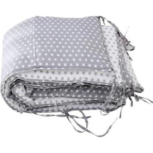 Baby Crib Bumper For Newborns Soft Cotton Bed Bumper Detachable Zipper Baby Room Decoration Infant Cot Protector