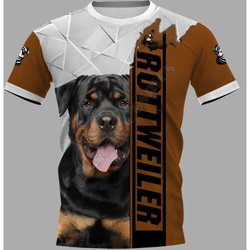 PLstar Cosmos Rottweiler 3D Printed t-shirt Harajuku Streetwear T shirts Funny Animal Men For Women Short Sleeve 02