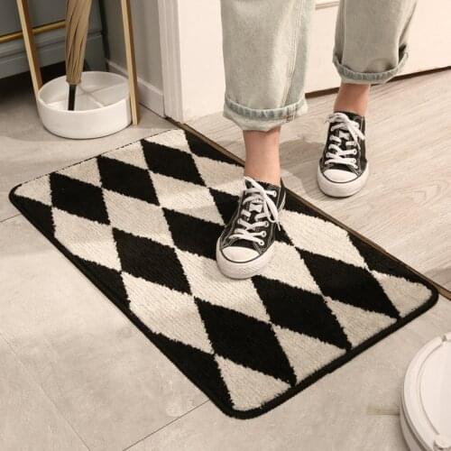Geometric Floor Mats for Household Entrance Wear-resistant Dust-removing Mats for Water Absorption and Non-slip Carpets